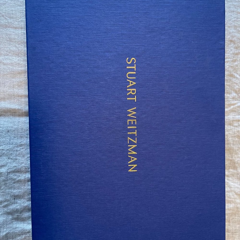 Stuart Weitzman Black Suede LESLEY 75 OTK Boots, Size 8